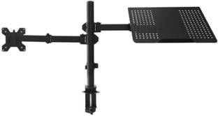 SYGA Monitor Stand Arm Desk Monitor Screen-Dual Screen Stand DualScreen-Stand Steel Desk Stand Rotatable Laptop Stand with Adjustable Height Compatible with Universal Laptops