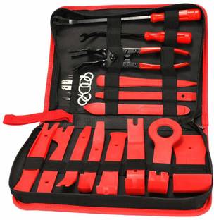 GSK Cut 19Pc Auto Trim Removal Tool Kit Pry Car Panel Stereo Removal Plier Storage Bag Vehicle Tool Kit