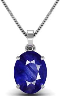 Chopra Gems Blue Sapphire Locket Pendant (Nilam/Neelam) Rashi Ratan Gemstone for Men/Women Brass