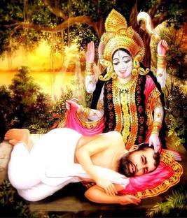 Self Adhesive UV Coated High Resolution Vinyl Print – Shri Ramkrishna Maa Kali Poster Fine Art Print