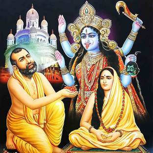 Self Adhesive UV Coated High Resolution Vinyl Print – Ramkrishna Sarada Maa Kali Poster Fine Art Print