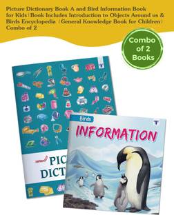 Nurture Picture Dictionary Book And Birds Book For Kids | Children Books | 3 To 7 Year | Introduces - Alphabets, Numbers, Birds And GK | Visual Dictionary Of More Than 550 Objects With Activities And Information | Set Of 2 Books