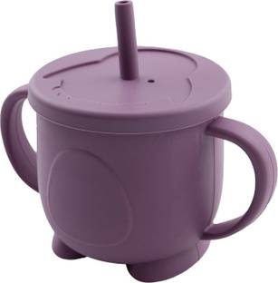 GUCHIGU Baby silicon cup with straw training system , BPA free Sippy cup