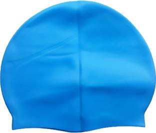 Trex Blue Swimming Cap Non Slippery and Highly Durable Silicon Swimming Cap Swimming Cap