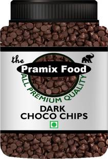 Pramix Dark Chocolate Choco Chips Topping and Decoration for Ice Cream, Desserts - 250g Truffles