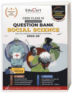 Educart CBSE Class 10 SOCIAL SCIENCE New Question Bank Book For 2022-23 (Includes Past Years, Latest Syllabus and Pattern 2022) Edubook