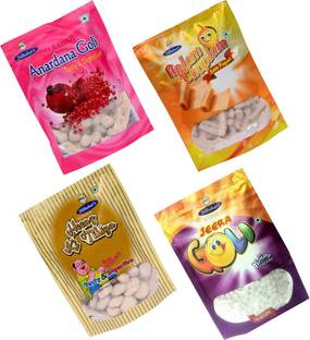 Dilbahar Anardana Goli, Aplam Chaplam, Heeng Ki Tikiya & Jeera Goli 100g Pack of 4 Sweet and Sour Powder Candy