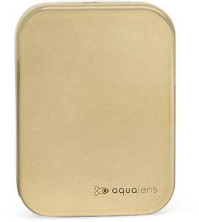 Aqualens Lens Case for Travel with Mirror, Tweezer, Applicator & Lens Box (Gold)