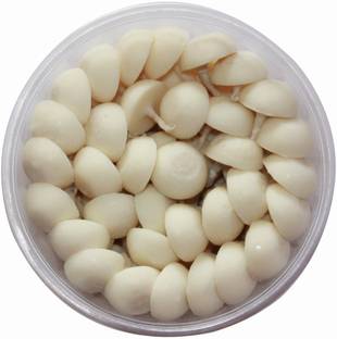 Om Phool Batti Ghee Diya Batti || Jyot Batti for Pooja Aarti and Special Occasions || Cotton Wicks For Puja || Handmade Diya Batti || Pack Of 100 - 10 Pcs. Free Ghee Batti Cotton Wick