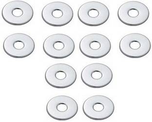 Spazio Premium Quality Stainless Steel Chrome Plated Round Wall Flange (Pack of 12) Plate Flange