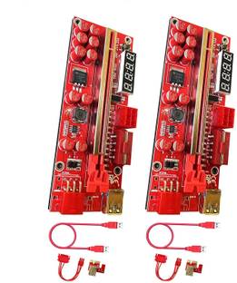 LipiWorld (Pack Of 2) VER-14Pro V014 Pro PCI-E 1X to 16X Pcie Riser Card GDDR4 16 GB NVIDIA Chipset 64 bit 120 MHz Graphics Card