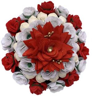 Ruhci Artificial Paper Flower Bun Juda Maker Bun Bun