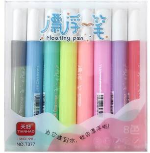 Voshkaa 8 Colors Doodle Water Floating Pen Multi-function Pen