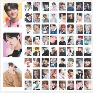 Cool White Themed Stray Kid's Lomo Card Multi-Color Beautiful Photo's & Premium Quality Card 210 GSM Paper High Quality Printed ( Size "4.0 X 3.0 " ) ( Pack OF 64 Card ) Paper Print