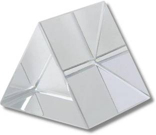 KAMAL Glass Prism 50 X 50 mm Optical Glass Triangular Prism for Teaching Physics. Solid Prism