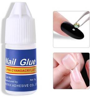 AGLEY Pack of 100Acrylic False Nails With Nail Glue TRANSPARENT