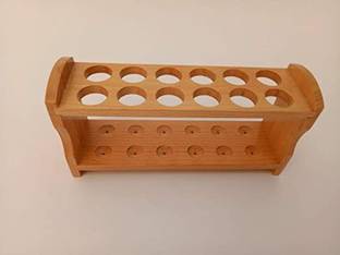 Elecopto TEST TUBE RACK WOODEN 25MM x12 HOLES Wooden Test Tube Rack