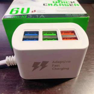 TECHGEAR 6usb auto-id 3.1A fast charger Power input: 220V Power output: 5V x 6 usb ports USB Adapter