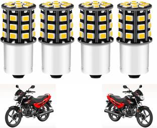 OBEROI'S TRADERS 360° Reflecting LED Indicator Bulbs Set Of 4 For Glamour All Models Indicator Light Motorbike, Car LED (12 V, 12 W)