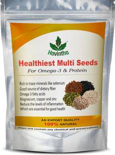 Havintha Sunflower, Flax, Pumpkin, White and Black Sesame Seeds Combo Pack Sunflower Seeds, White Sesame Seeds, Black Sesame Seeds, Brown Flax Seeds, Pumpkin Seeds
