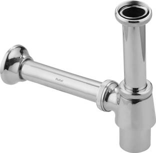 RUHE Full Brass Bottle Trap With Connection Pipe and Wall Flange 15 Inches Faucet Set