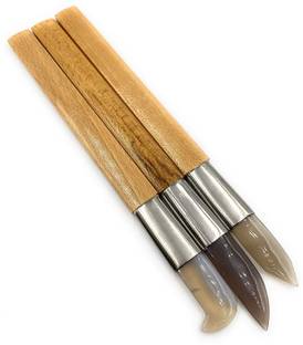 fozti Agate Burnishers 8.5" Set of 3 Hockey, Straight & Curved Edge for Burnishing Multi Vise Tool