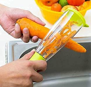 WHAAKART Multifunctional S S Blade Vegetable and Fruit Peeler With Collect Space Straight Peeler