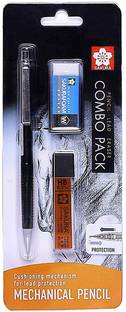 SAKURA Point Mechanical Pencil Starter set with lead refill and eraser 0.5mm-HB Pencil