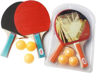 SYGA 2 Bats and 3 Ping Balls Table Tennis Set for Children Gifts,Sports Multicolor Custom Strung Tennis Racquet