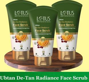 Lotus Botanicals Ubtan De-Tan Radiance Face Scrub ( Pack of 3 ) ( 100gm * 3 pc ) Scrub