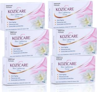 Kozicare Skin Lightening Soap with Kojic Acid & Arbutin (Pack of 6)