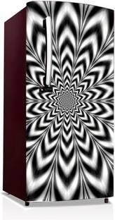 BPDESIGNSOLUTION 49 Zig Zag Design Fridge Sticker for Fridge Water Proof (24x49 inch)Single Door Self Adhesive Sticker