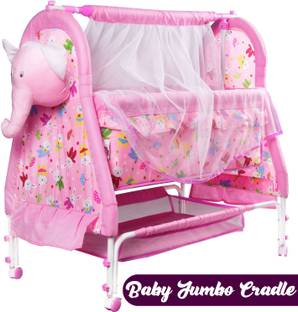 Pandaoriginals JUMBO Best Premium Quality PRAM|Comfortable for Baby with Mosquito Net & Wheels Pram