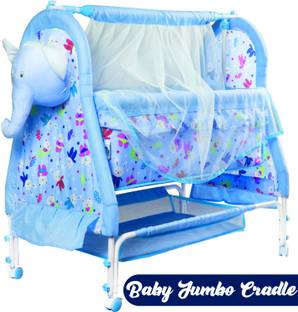 Pandaoriginals BEST QUALITY BABY CRADLE|SOFT CUSHION Baby Jhula Cute Elephant Face