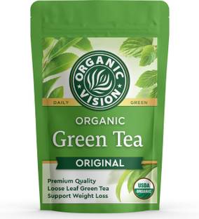 OrganicVison Himalayan Green Tea (500+ Cups) | 1 kg Premium Green Tea Loose-Leaf | Detox Tea Green Tea Pouch