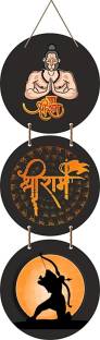 SHIV COLLECTION Wooden Shree Ram And Hanuman Wooden Wall Hanging For Wall Decoration Material For home Name Plate