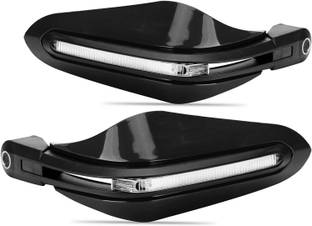 OBEROI'S TRADERS Universal Bike Brake, Clutch Lever Guard / Wind Deflector With DRL LED Light Handlebar Hand Guard