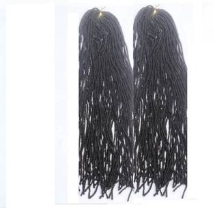 A H S FAUX LOCS DREAD 20”in Length 100% Synthetic Braid (Black) Set 2 Hair Extension