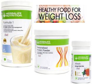 Herbalife Nutrition formula 1 kulfi (500g)+ afresh tulsi (50g)+ protein powder (200g) Plant-Based Protein