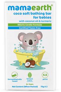 Mamaearth Coco Soft Bathing Bar for Babies, With Coconut Oil & Turmeric Pack of 2