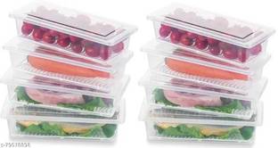prayati Plastic 8 PCS Fridge Storage Boxes Storage Containers (1500 ML ) Storage Basket