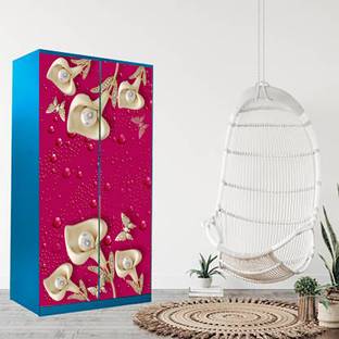 TheBlackstone Vinyl Floral & Botanical Maroon Wallpaper