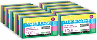 greencom Pk Of 1000 Index Flash Cards, Blank Index Cards 3" x 5",220 GSM 4 Color unruled 3" x 5" size is perfect for color-coding projects, 3 x 5 detailed study, creating flash cards, making lists, 220 gsm A4 paper