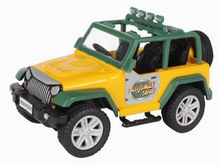 Shree Jee RANGER JUNGLE SAFARI (YELLOW GREEN) JEEP TOY PULL BACK ACTION (PKD OF 1)