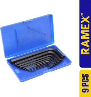 RAMEX allen key, allen key set, allen keys set tools, allen key tools 9 Pcs with box Allen Key Set
