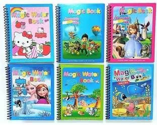Giftiya Magic Water Drawing Book, Reusable Coloring Book Drawing Board With Magic Pen