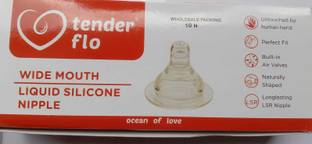 BONNE TENDER FLO WIDE MOUTH LIQUID SILICON New Born Flow Nipple