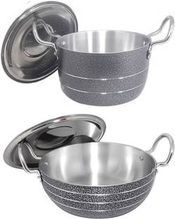 bartan hub Kadhai and Kunda Tope Set of 2 Cookware Set