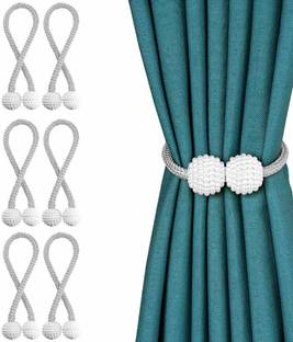 TREXEE Silver Tieback Hook, Tassels Metal