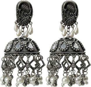 Foxy Trend ALLOY BLACK OXIDISED JHUMKI Alloy Jhumki Earring